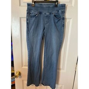 Jag Jeans Peri Pull On Straight Leg Jeans Medium Wash Denim Blue Womens